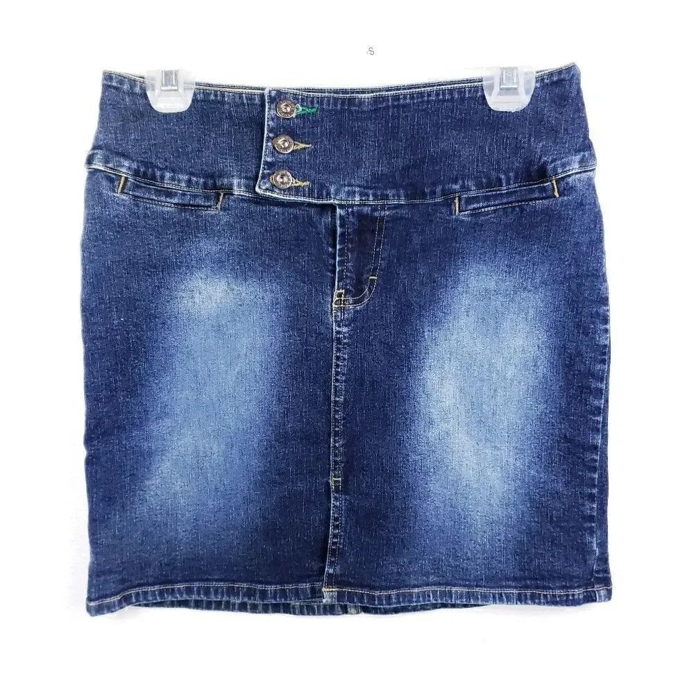 Tommy Hilfiger high waist blue denim mini skirt 7